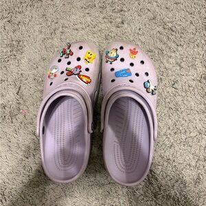 CROCS Lavender Sandals with Fun Charms